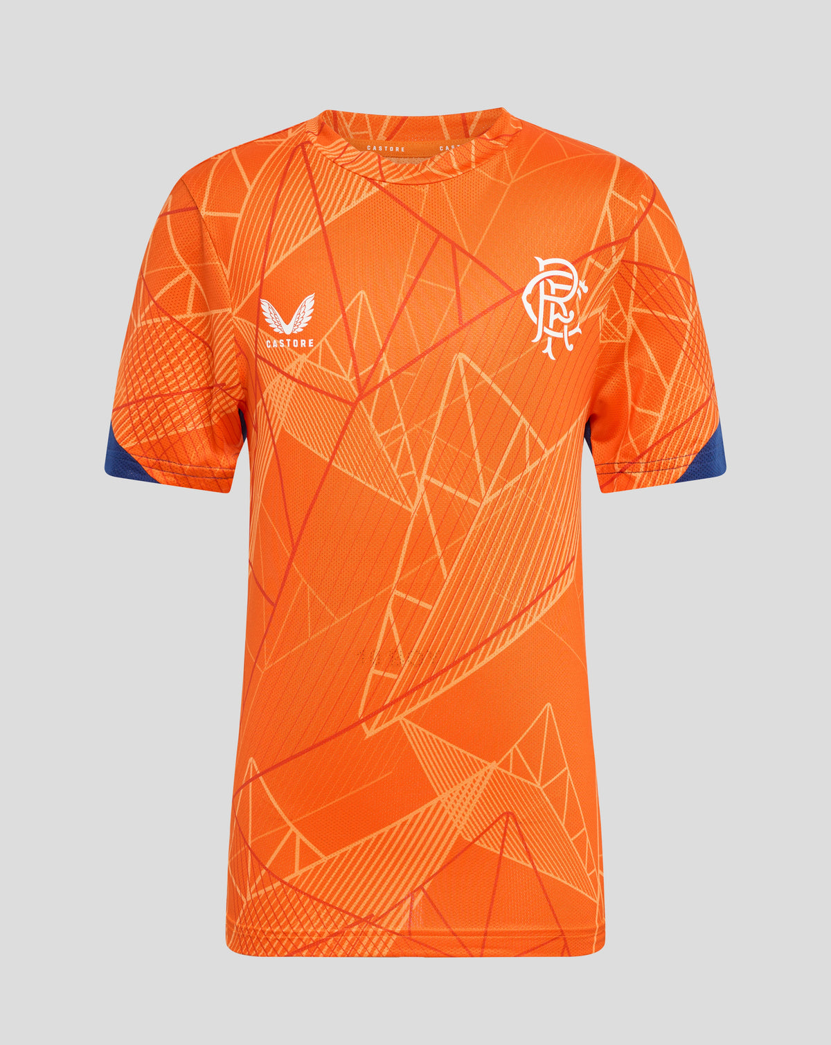 Rangers 24/25 Junior League Matchday T-Shirt - Vibrant Orange/Blue Depths