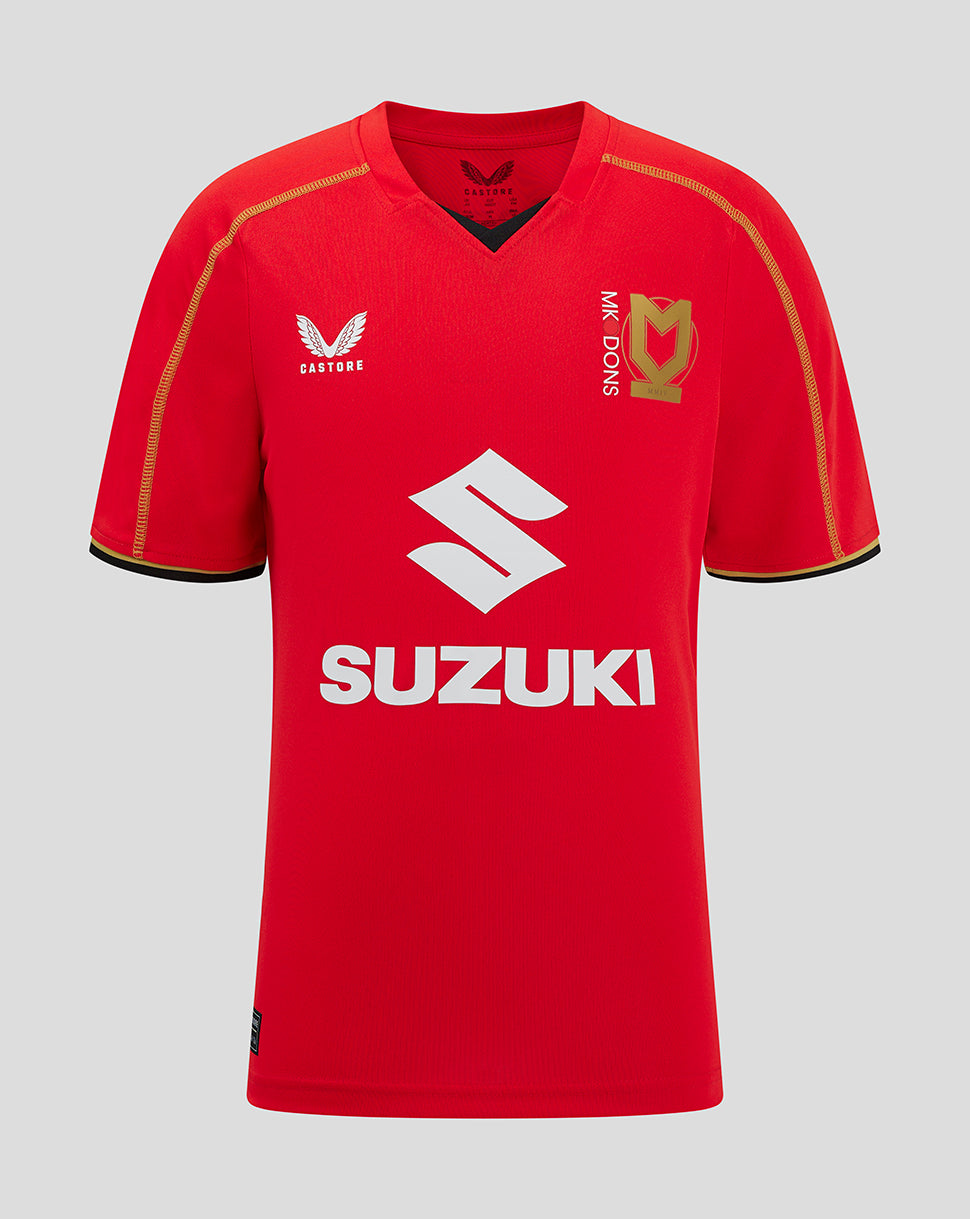 Mk Dons Junior 24/25 Away Shirt - Red