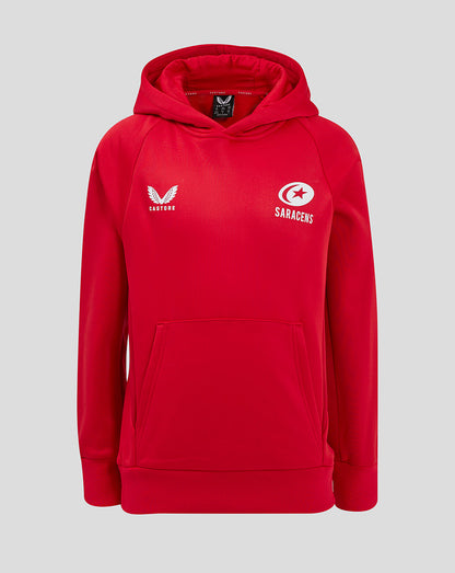 Saracens Junior 24/25 Training Overhead Hoody - Red