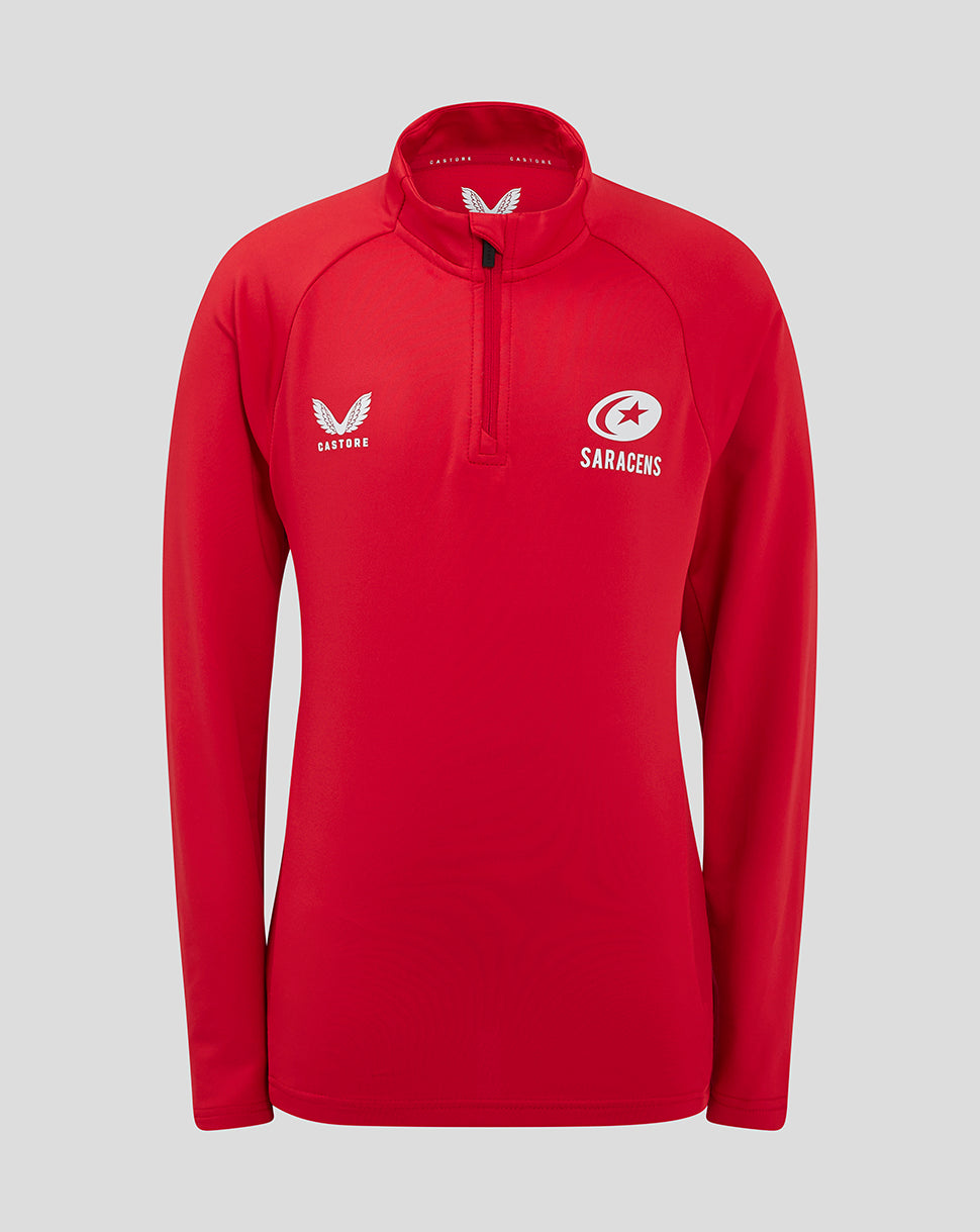 Saracens Junior 24/25 Training 1/4 Zip - Red - Red