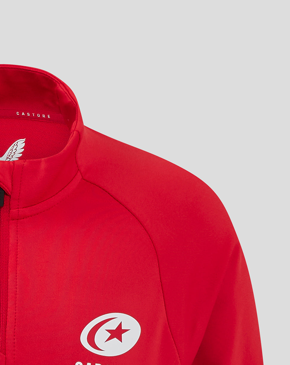 Saracens Junior 24/25 Training 1/4 Zip - Red - Red