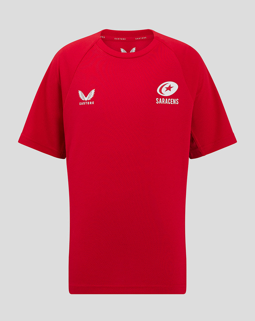 Saracens Junior 24/25 Training Short Sleeve Tee - Red