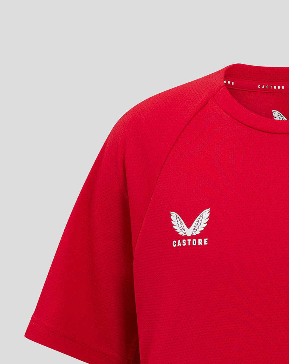Saracens Junior 24/25 Training Short Sleeve Tee - Red - Red