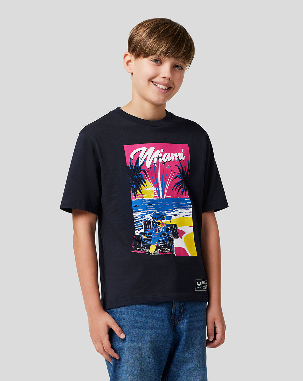 Oracle Red Bull Racing Juniors Miami Short Sleeve T-Shirt - Night Sky