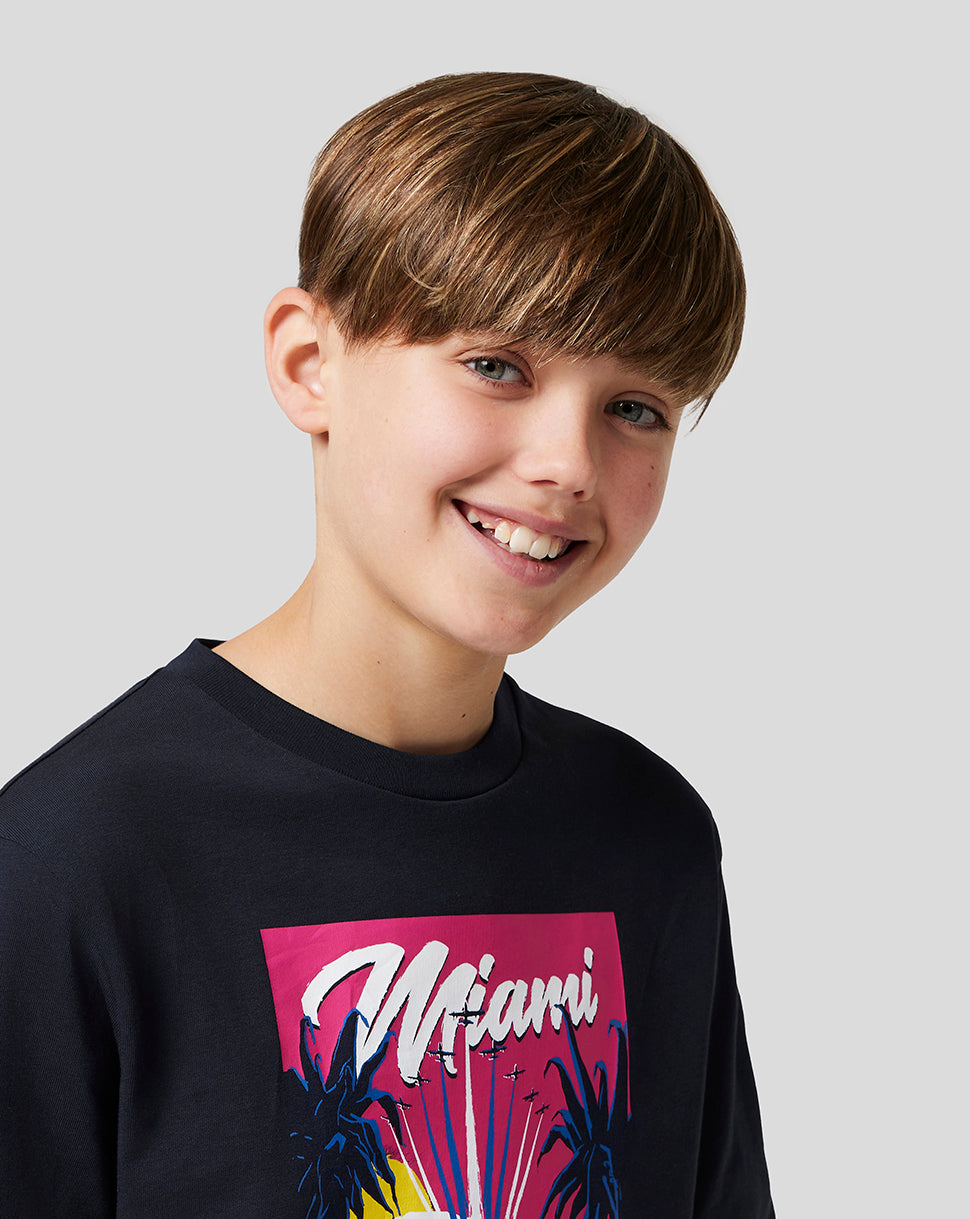 Oracle Red Bull Racing Juniors Miami Short Sleeve T-Shirt - Night Sky