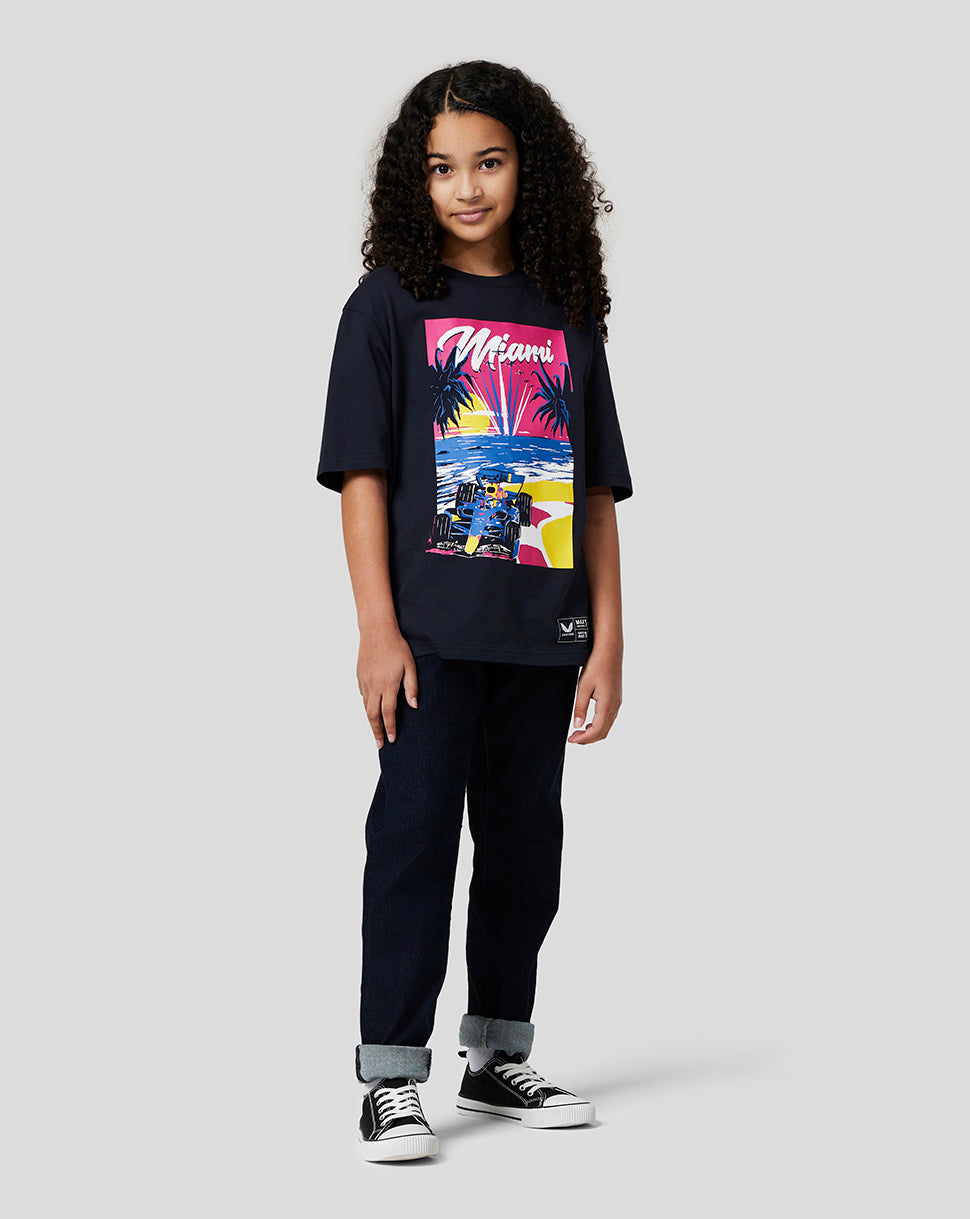 Oracle Red Bull Racing Juniors Miami Short Sleeve T-Shirt - Night Sky