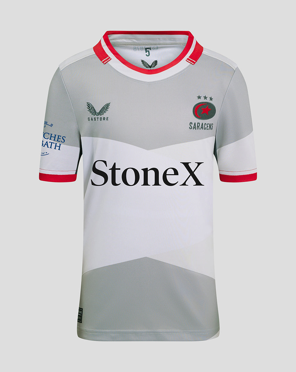 Saracens Junior Away Shirt 24/25 - Grey/Red