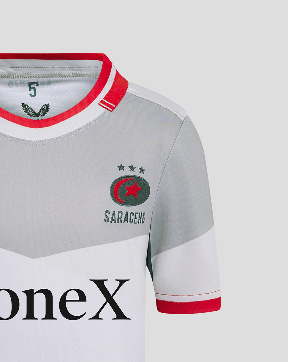 Saracens Junior Away Shirt 24/25 - Grey/Red