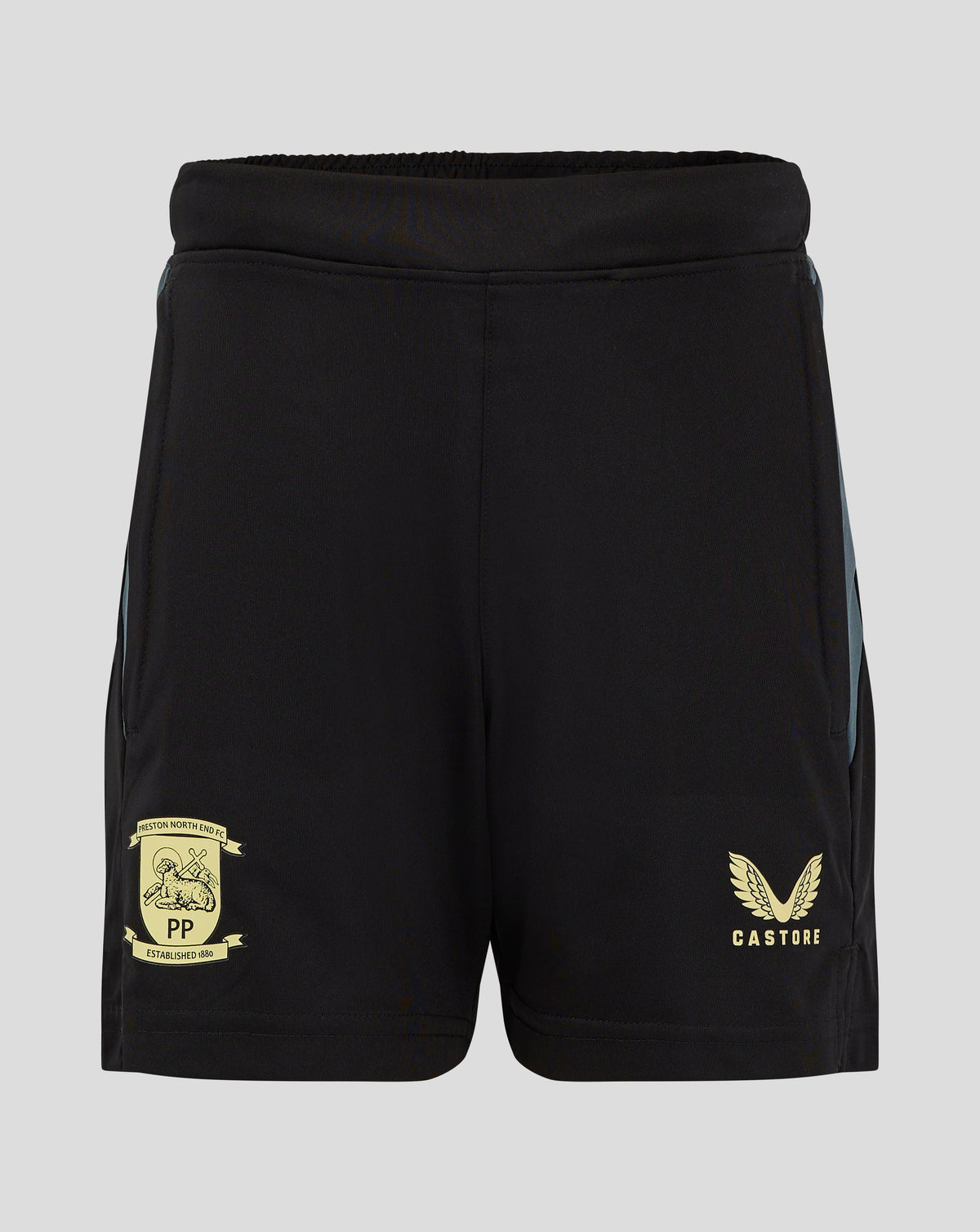 Preston Men's 24/25 Training Shorts With Pockets - Black - Caviar/Dark Slate