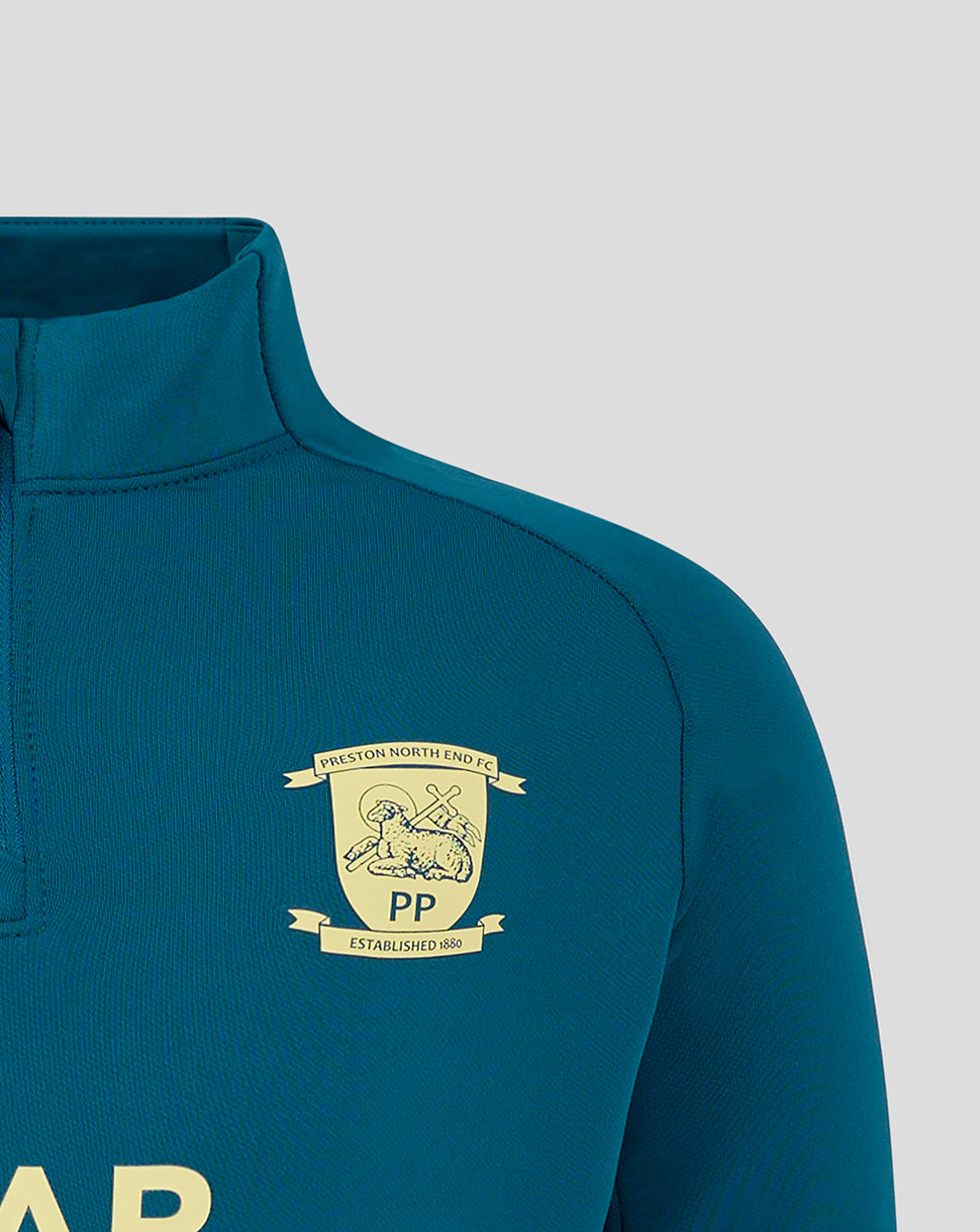 Preston Junior 24/25 Training 1/4 Zip - Blue - Ink Blue/Majolica Blue