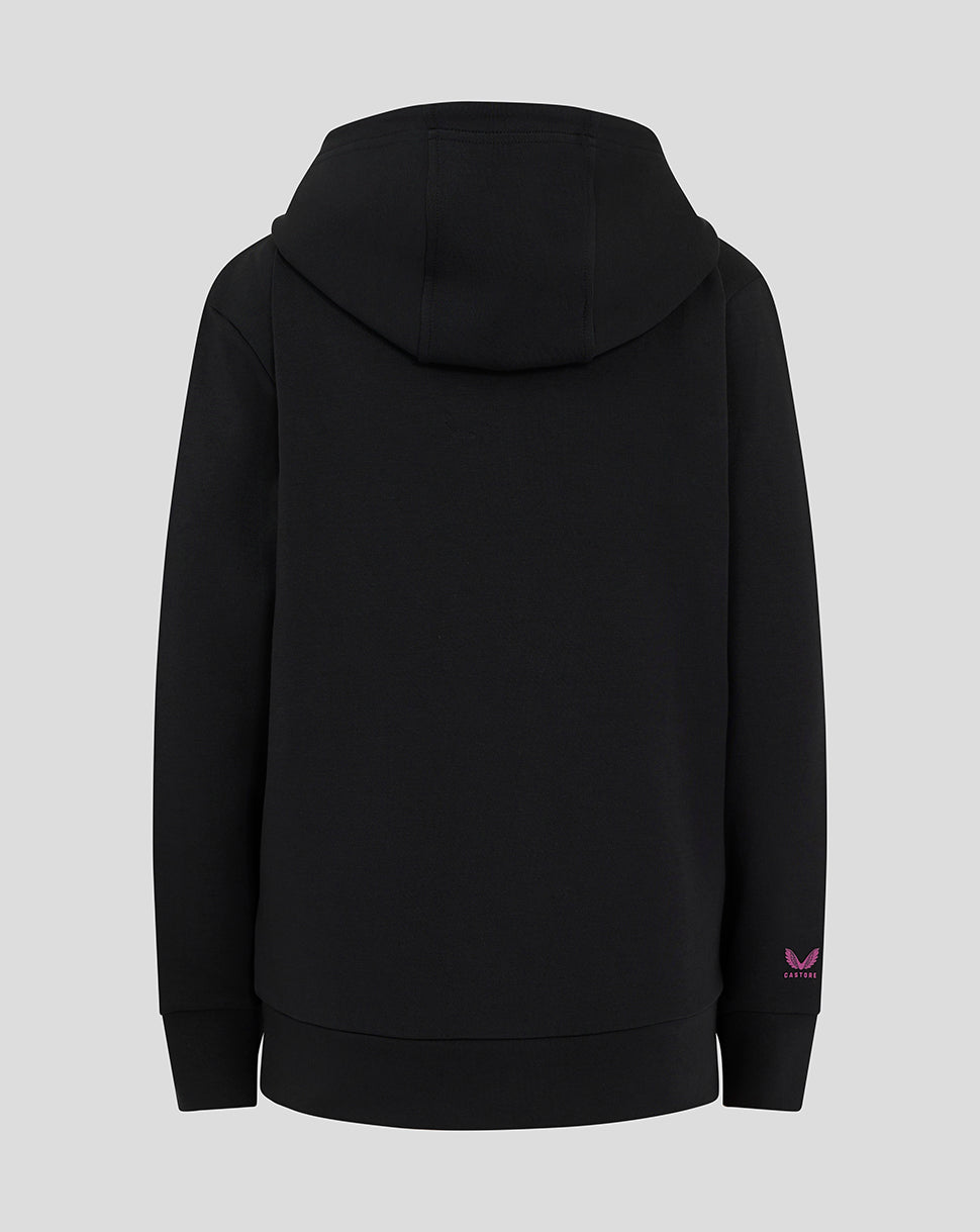 Mk Dons Junior 24/25 Hooded Travel Jacket - Black