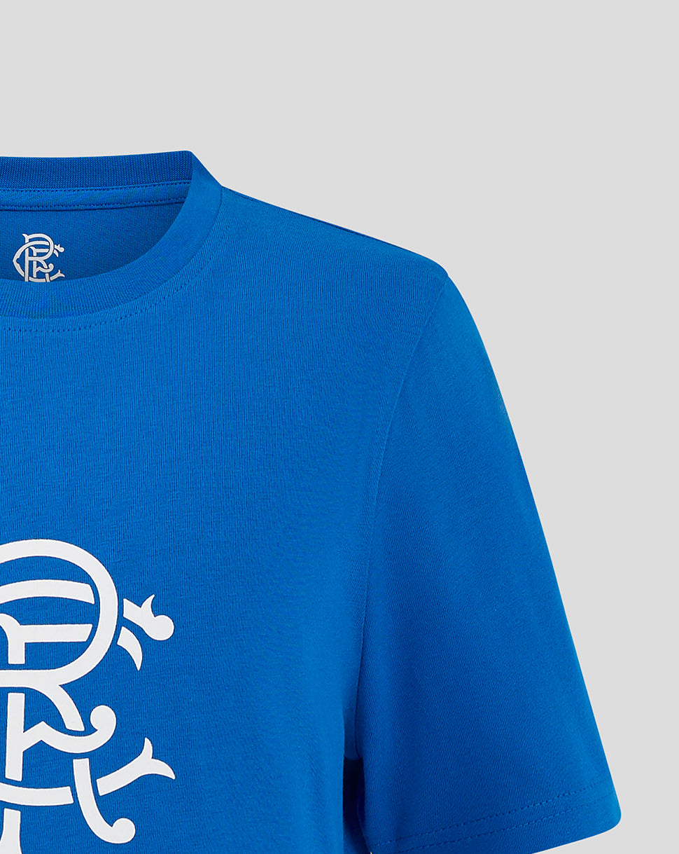 Rangers Junior Core Crest T-Shirt - Blue - Blue/Blue