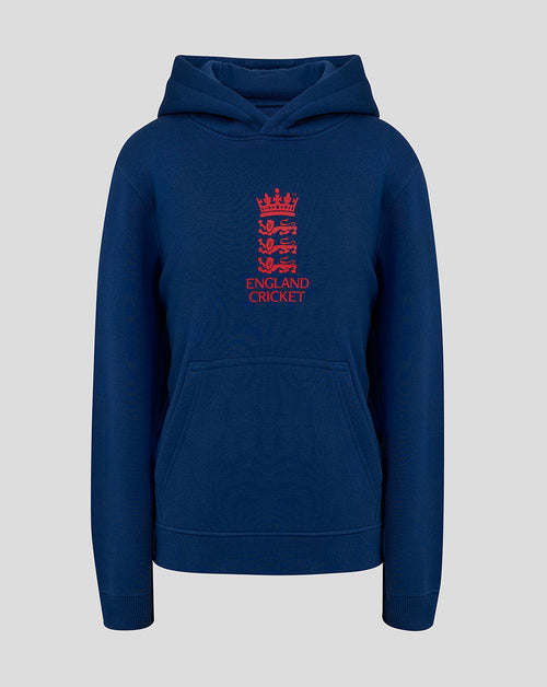 England Cricket Junior 24/25 Core Overhead Hoodie - Navy