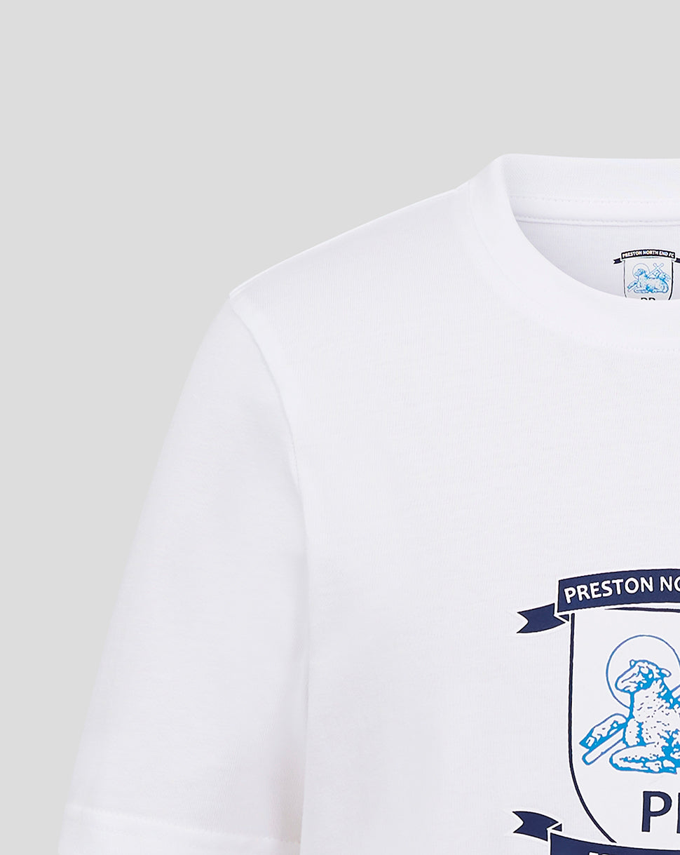 Junior 24/25 Core Crest T-Shirt 1 - White - Brilliant White
