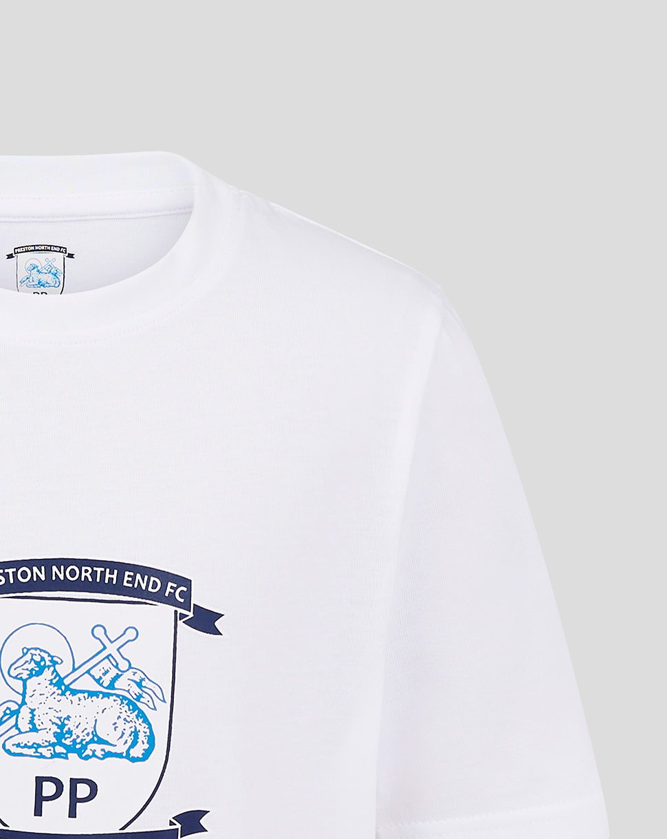 Junior 24/25 Core Crest T-Shirt 1 - White - Brilliant White