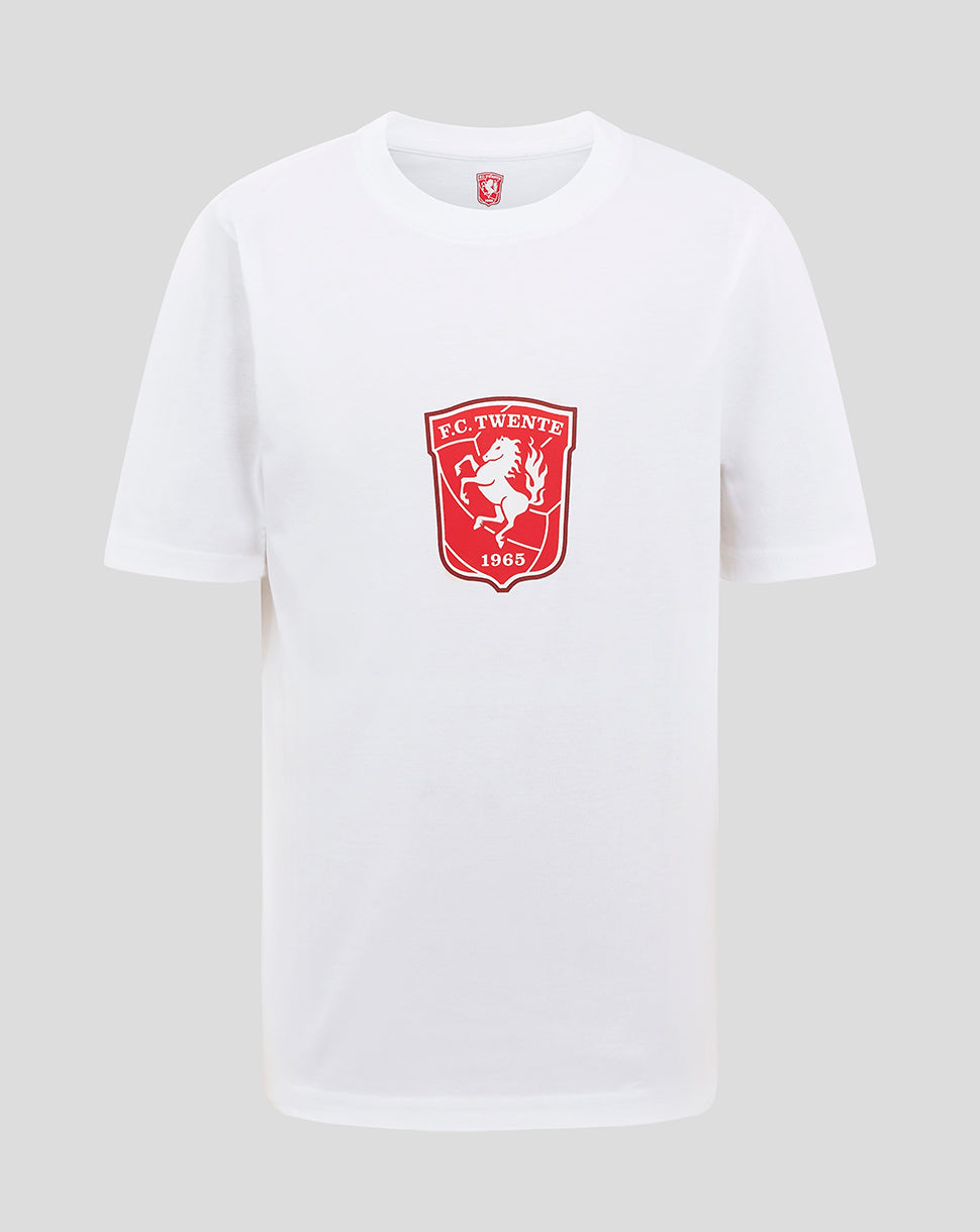FC Twente Junior Core Logo T-Shirt - White - Wit
