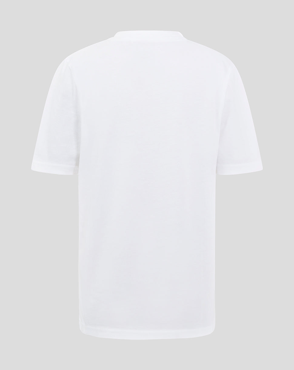 Back view of a white junior FC Twente Core Logo T-Shirt showing a plain back with short sleeves