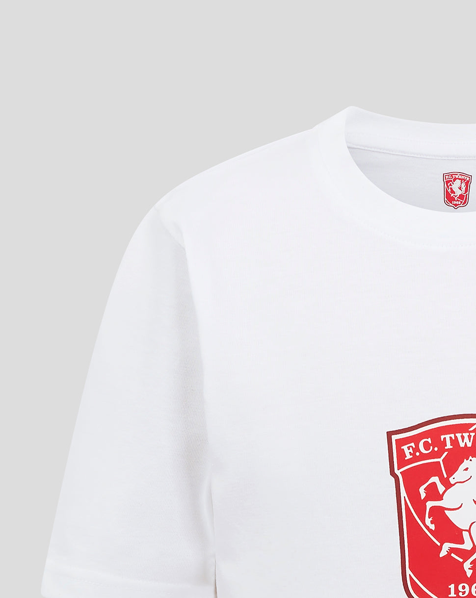 FC Twente Junior Core Logo T-Shirt - White - Wit