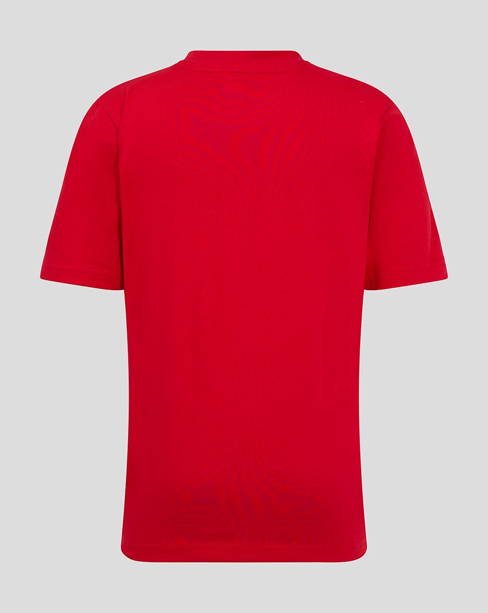 Back view of red junior FC Twente Core Logo T-shirt.