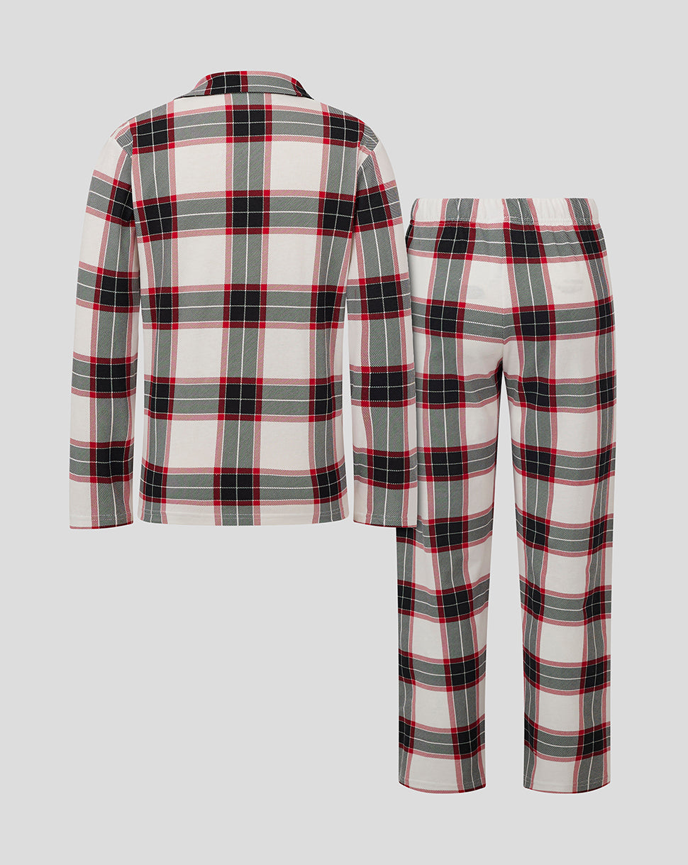 Saracens Junior Long PJ Set - White/Red