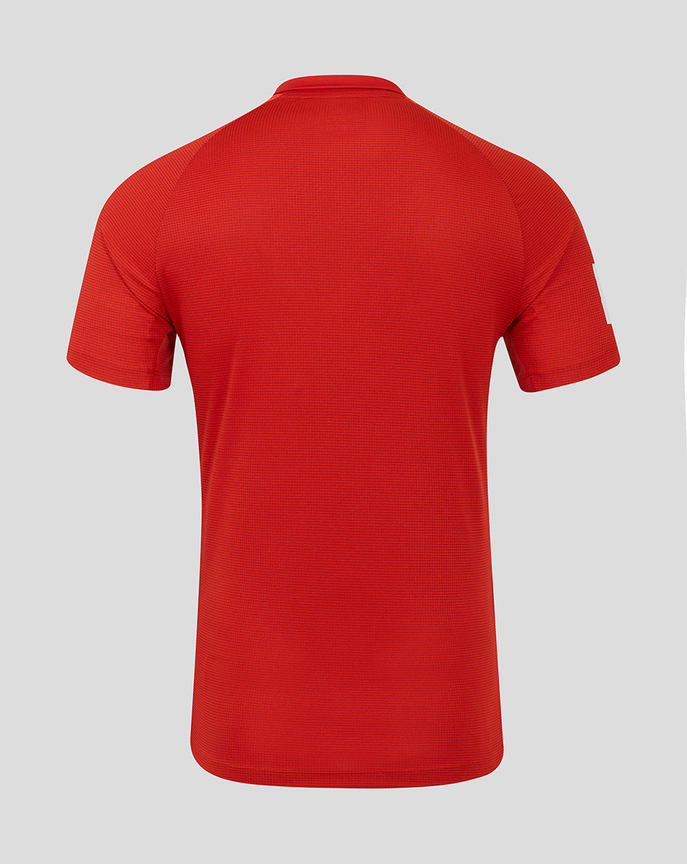 England Cricket T20 Men's Pro Shirt 25/26 - Pompeian Red/Poppy Red