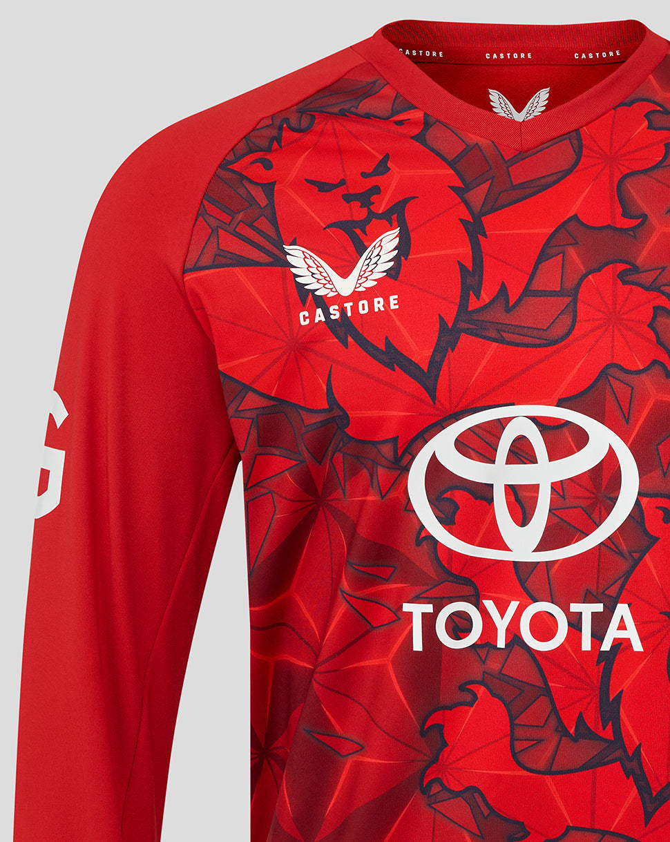 England Cricket T20 Men's Sweater 25/26 - Pompeian Red/Poppy Red