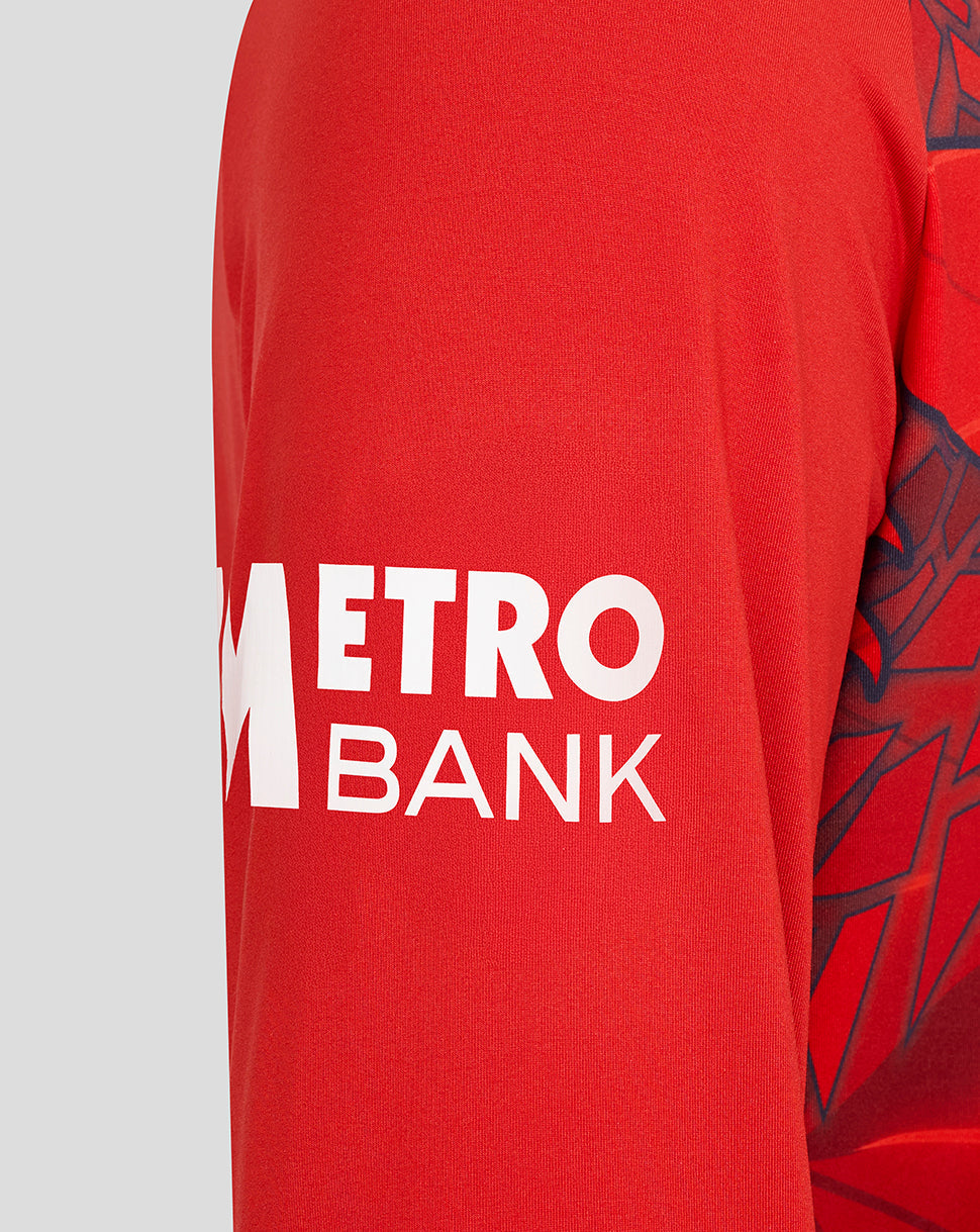 England Cricket T20 Men's Sweater 25/26 - Pompeian Red/Poppy Red