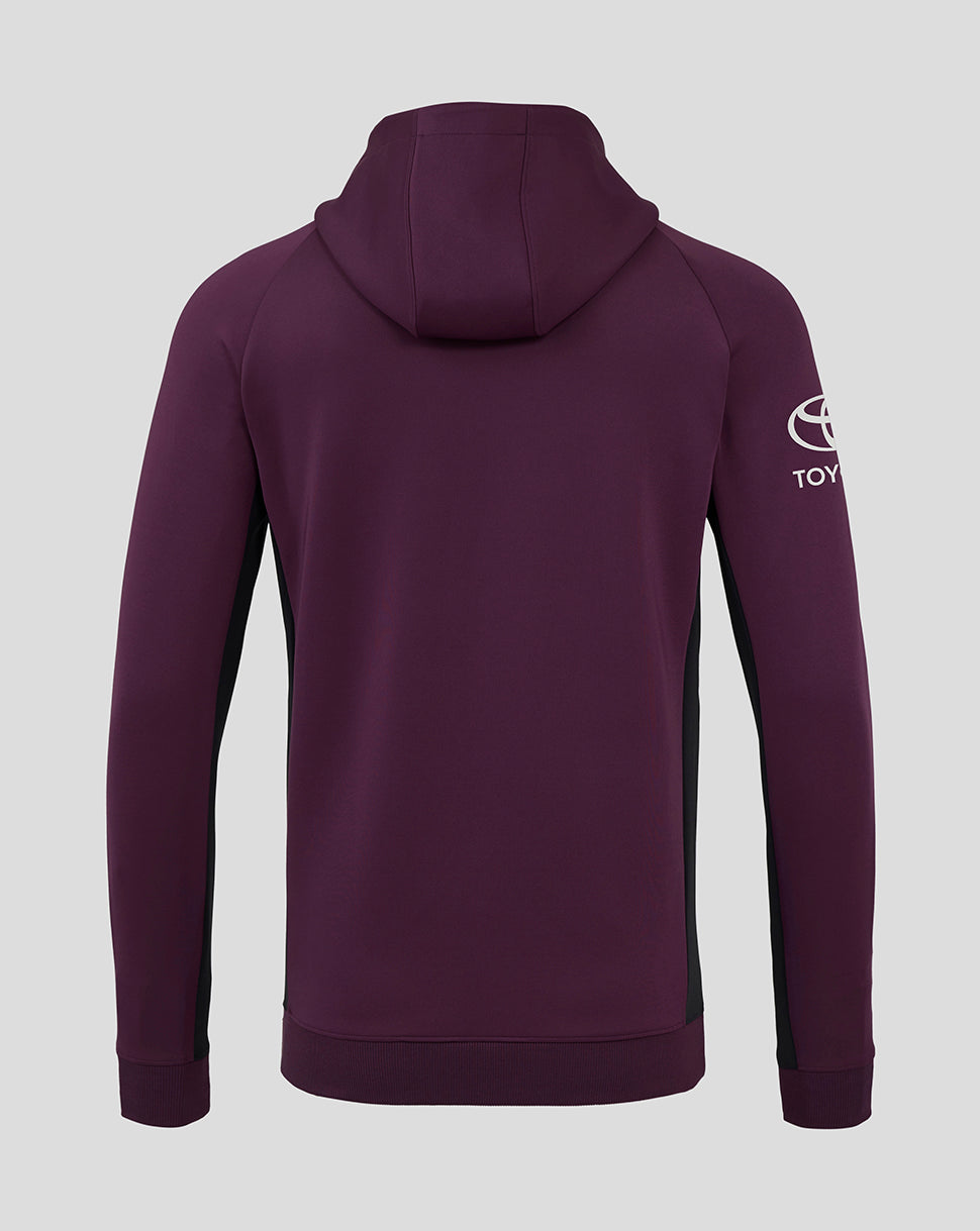 England Cricket Training Men Full Zip Hoody 25/26 - Blackberry Wine/Caviar
