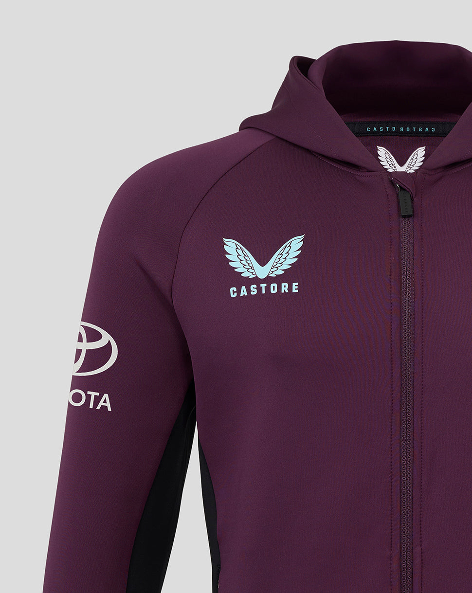 England Cricket Training Men Full Zip Hoody 25/26 - Blackberry Wine/Caviar