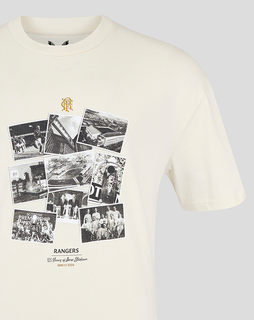 Rangers FC Men's Ibrox 125 Heritage T-Shirt Beige - 24/25 - Beige