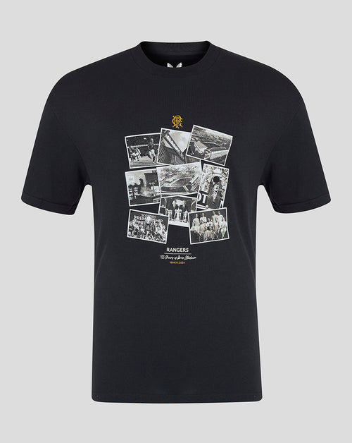 Rangers FC Men's Ibrox 125 Heritage T-Shirt Black - 24/25