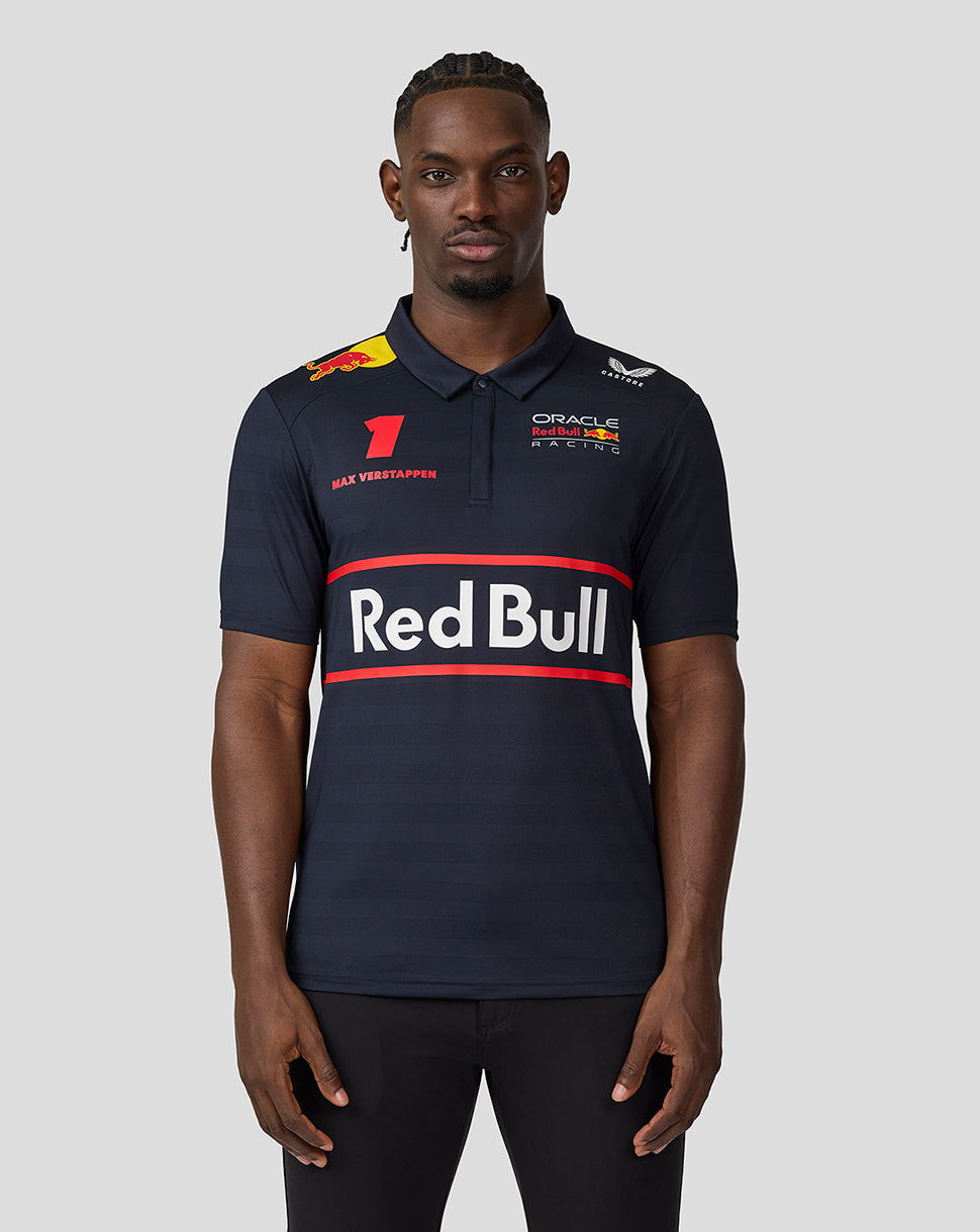 Oracle Red Bull Racing Mens Teamline Short Sleeve Polo Shirt Max Verstappen - Night Sky - Night Sky