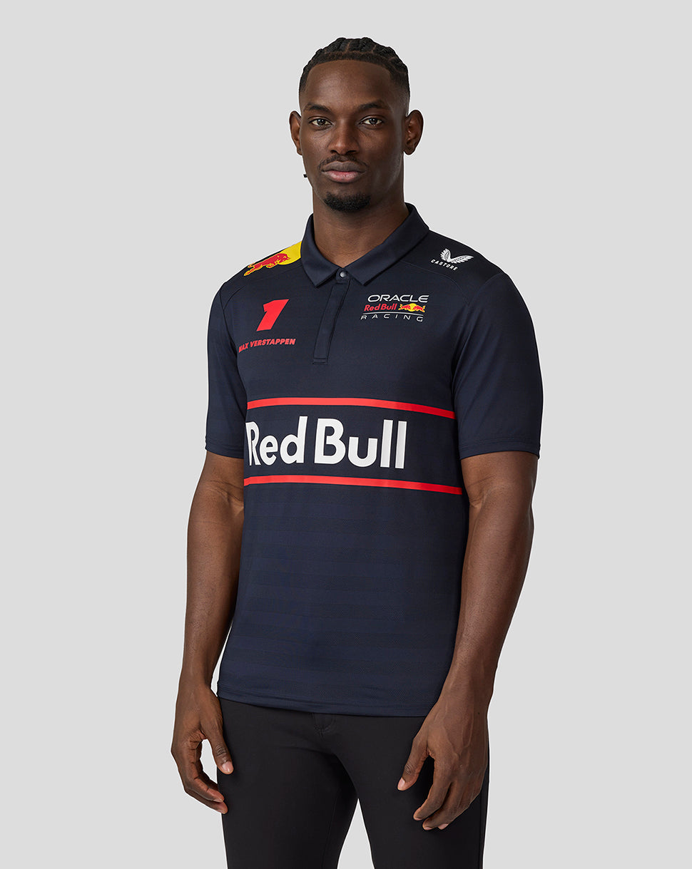 Oracle Red Bull Racing Mens Teamline Short Sleeve Polo Shirt Max Verstappen - Night Sky - Night Sky