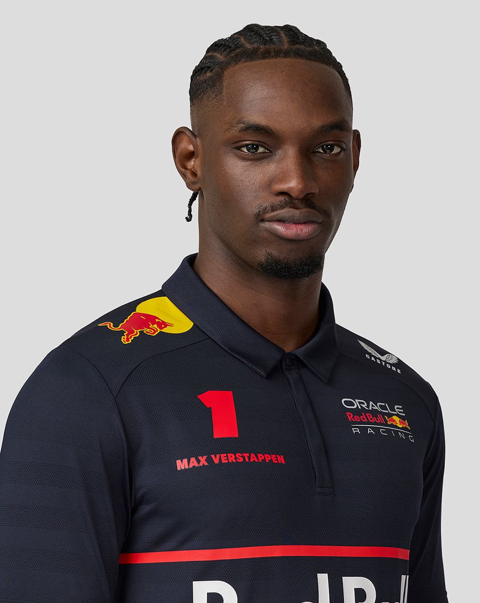 Oracle Red Bull Racing Mens Teamline Short Sleeve Polo Shirt Max Verstappen - Night Sky - Night Sky