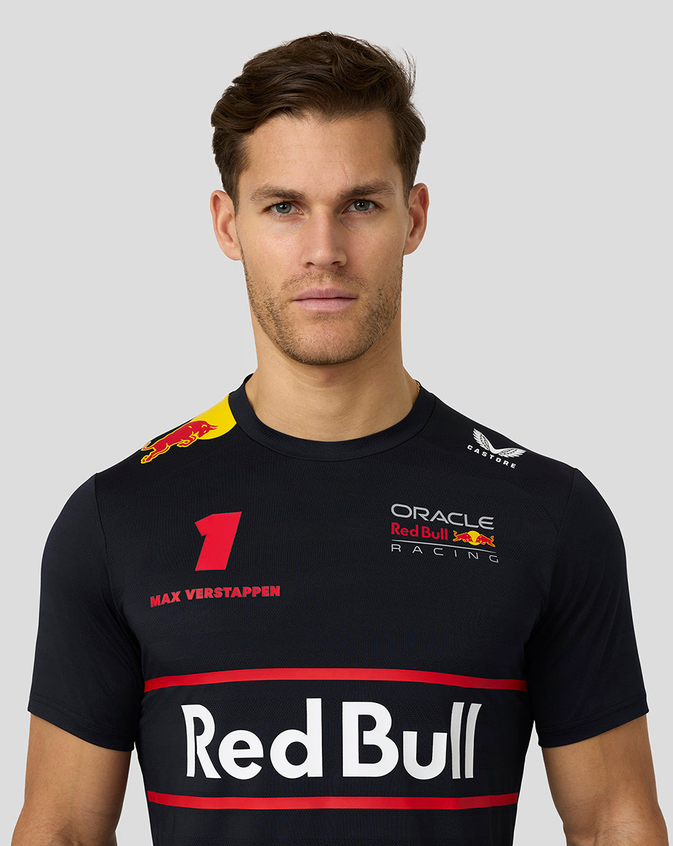 Oracle Red Bull Racing Mens Teamline Max Verstappen Set Up T-Shirt - Night Sky - Night Sky