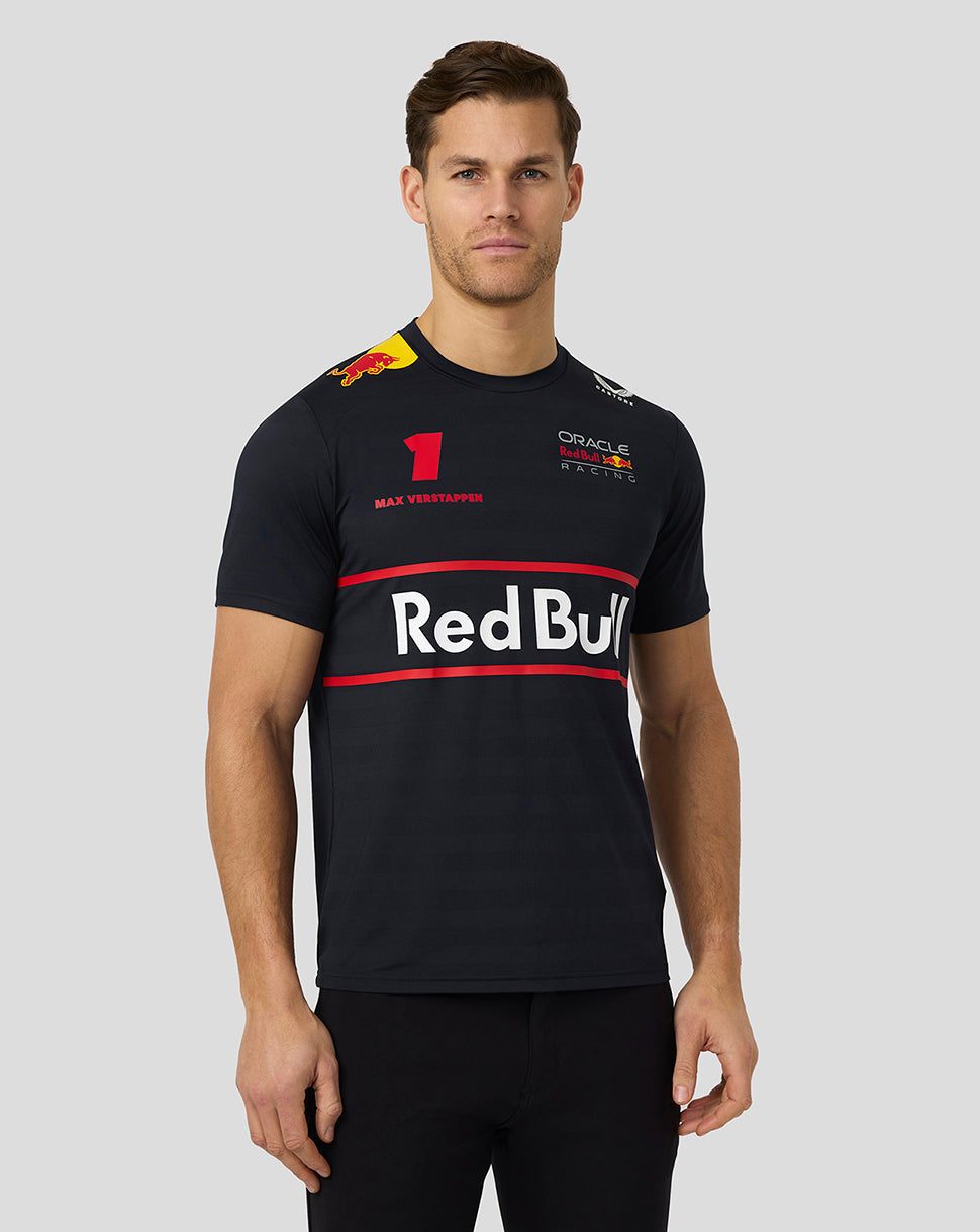 Oracle Red Bull Racing Mens Teamline Max Verstappen Set Up T-Shirt - Night Sky - Night Sky