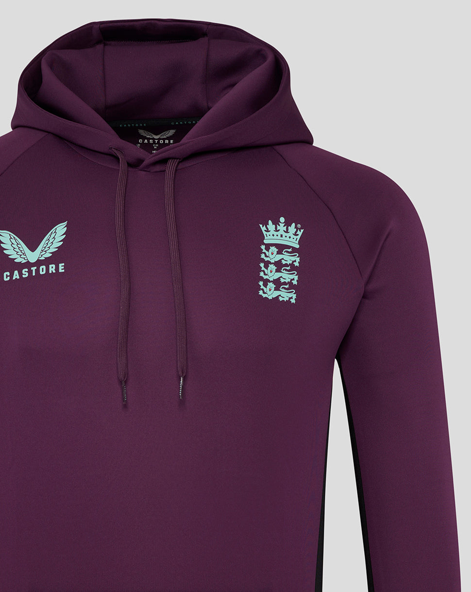 England Cricket Training Men's Oth Hoody 25/26 - Blackberry Wine/Caviar