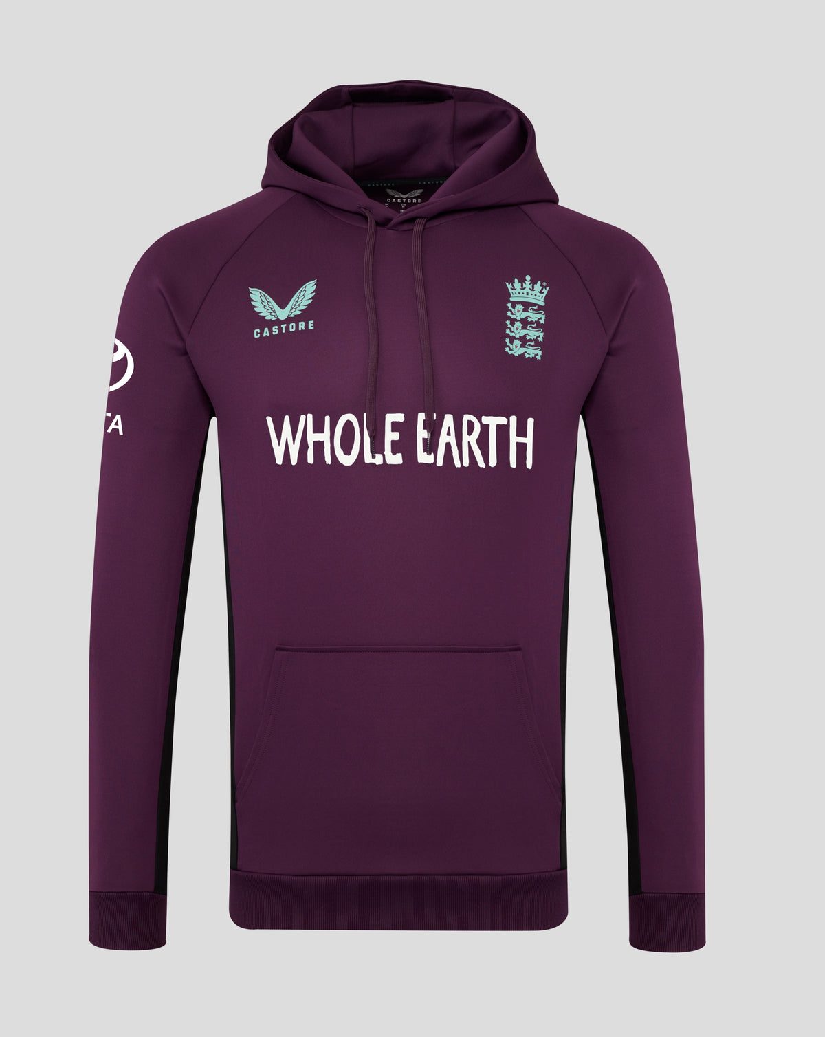 England Cricket Men's 25/26 Training Hoodie - Blackberry Wine/Caviar