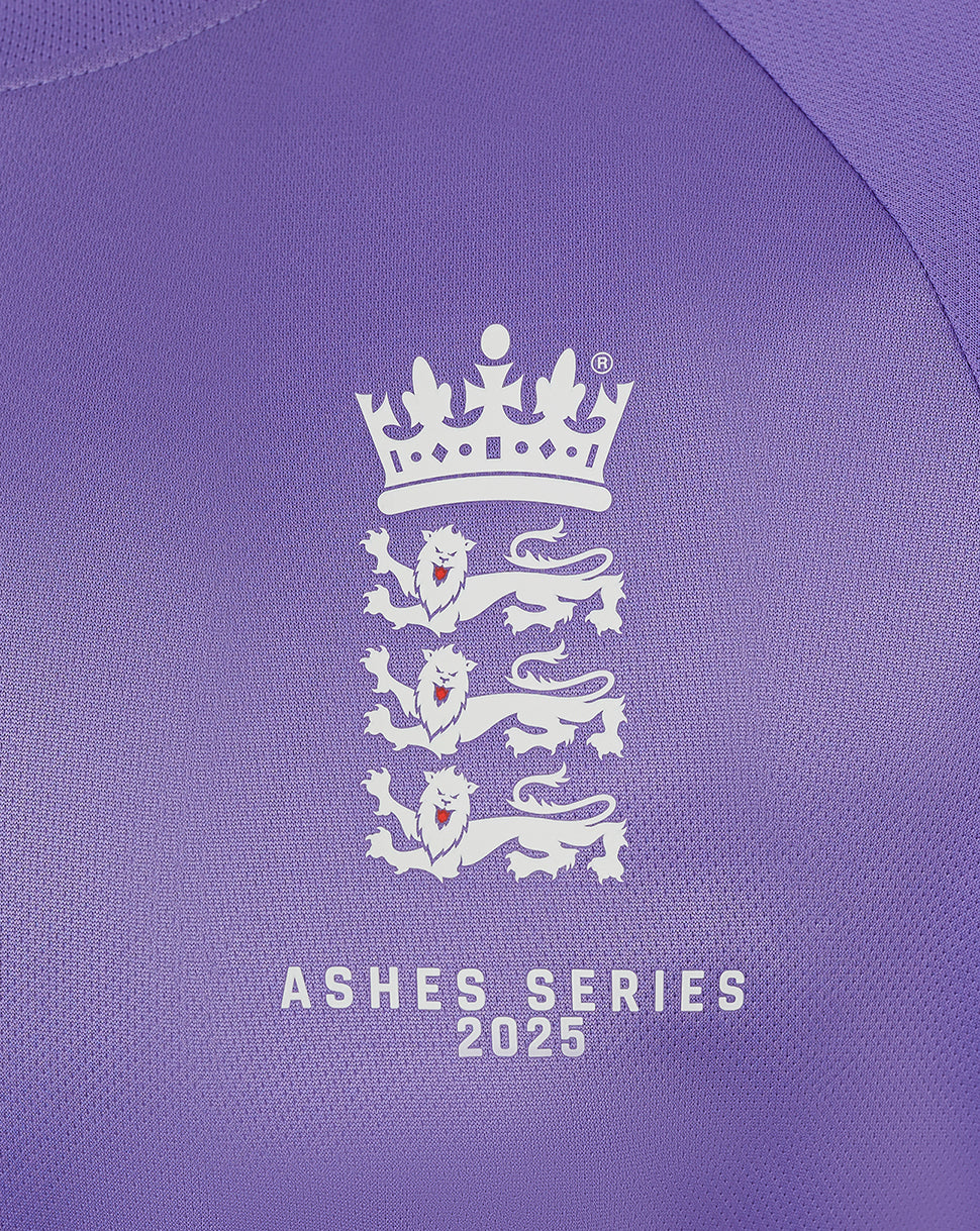 England Cricket Junior Ashes 25/26 Training Short Sleeve Tee - Dahlia Purple/Caviar