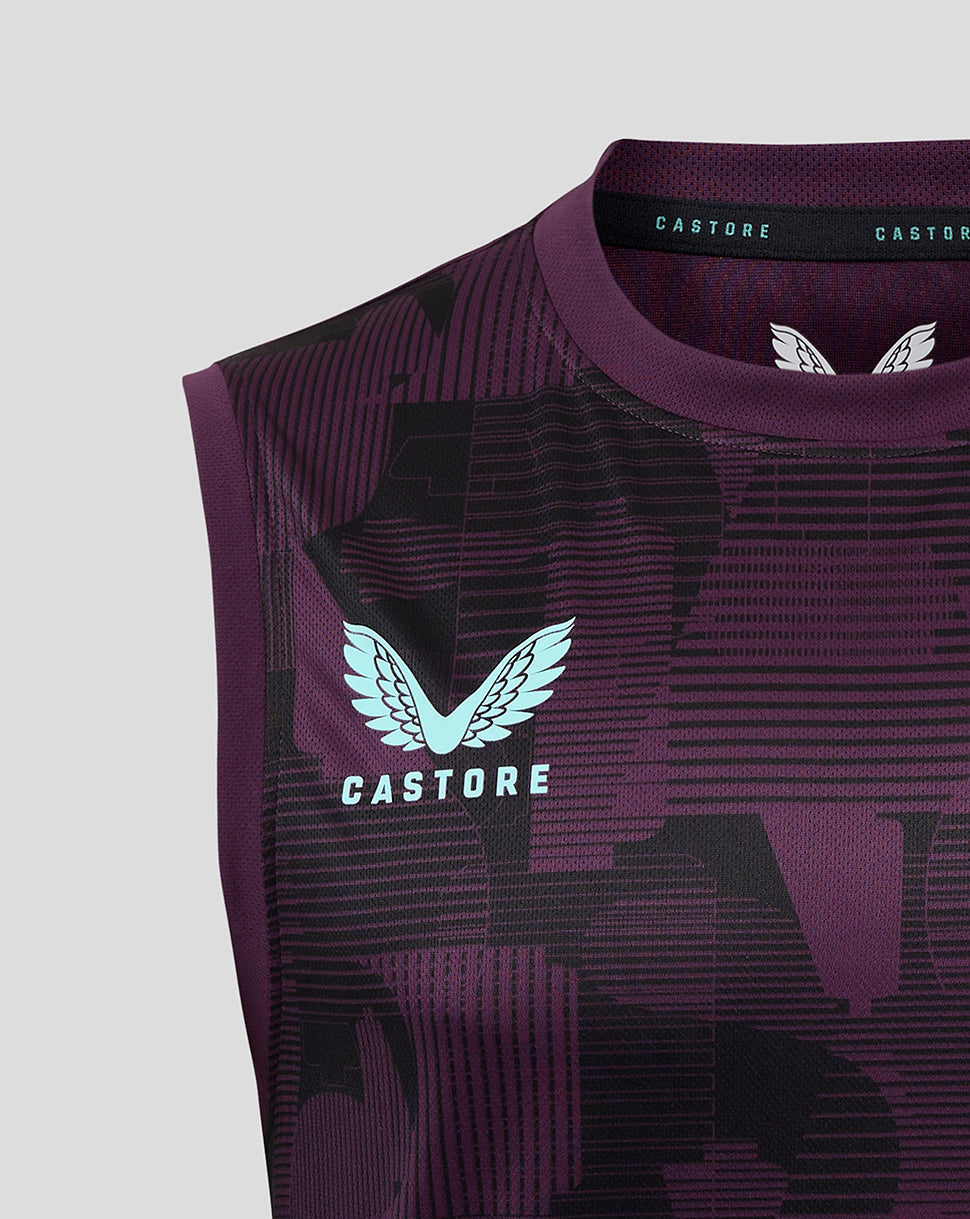 England Cricket Training Men's Vest 25/26 - Blackberry Wine/Caviar
