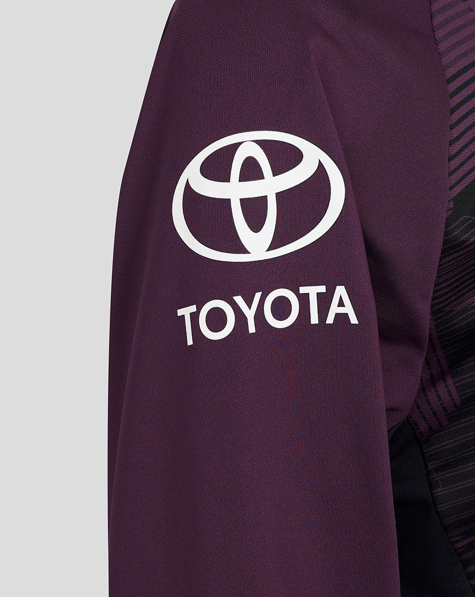 England Cricket Men's 25/26 Pro Quarter Zip Training Top - Blackberry Wine/Caviar