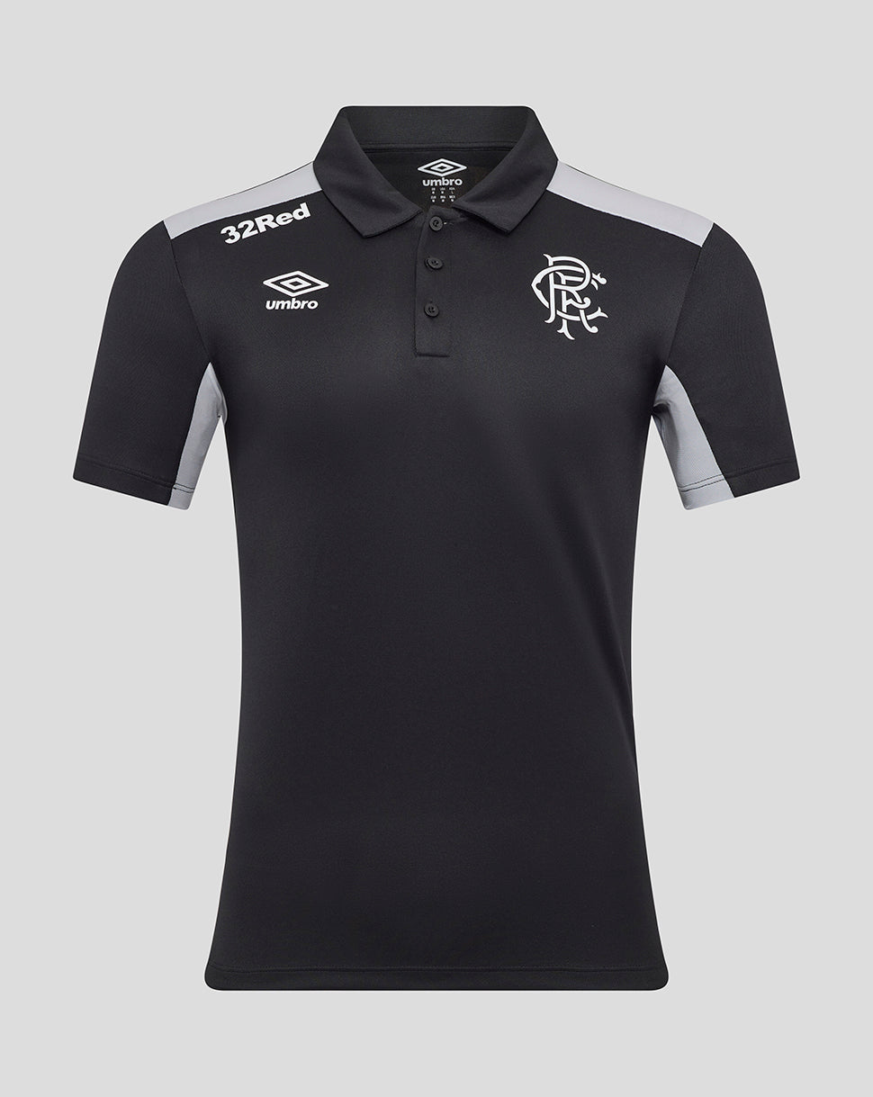 Rangers Men's 25/26 Presentation Polo - Caviar - Caviar/Micro Chip