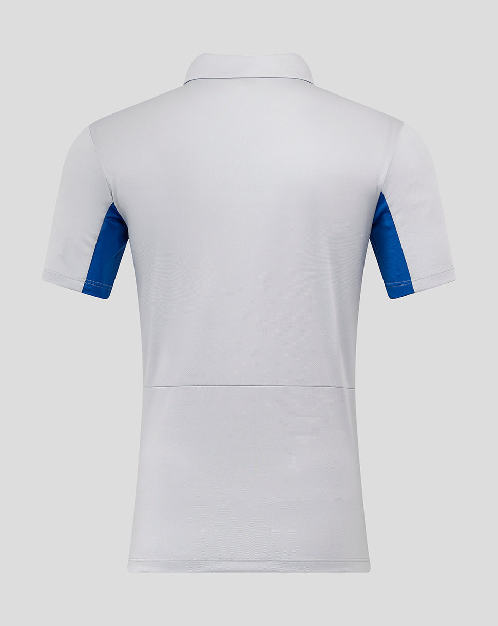 Rangers Men's 25/26 Presentation Polo - Microchip/Blue - Micro Chip/Nautical Blue