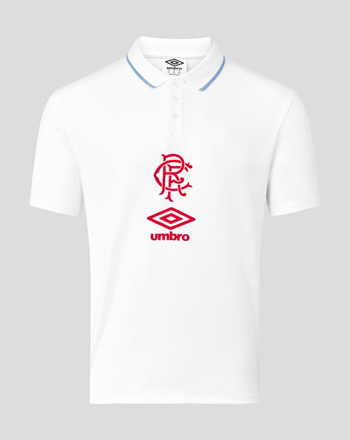 Rangers Men's 25/26 Travel Short Sleeve Polo - White