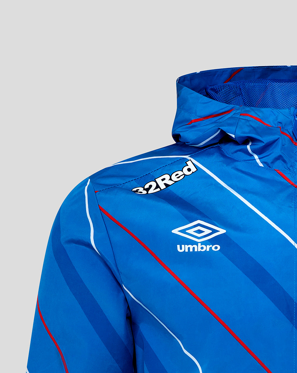 Rangers Men's 25/26 Home Matchday Packable Shower Jacket - Lapis Blue/Brilliant White/Surf The Web/Flame Scarlet