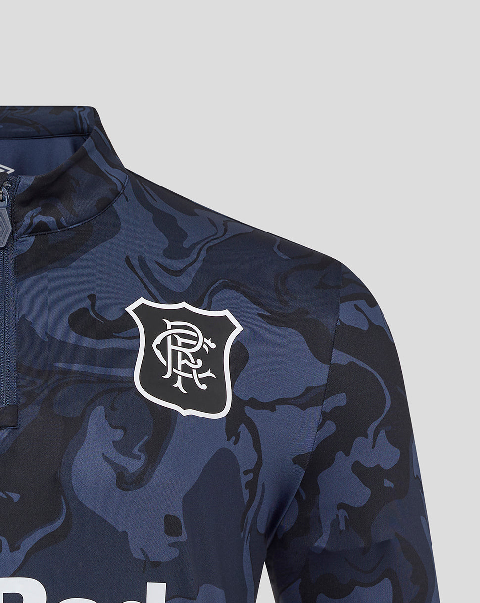 Rangers Men's 25/26 Third Matchday Quarter Zip - Mood Indigo/Caviar