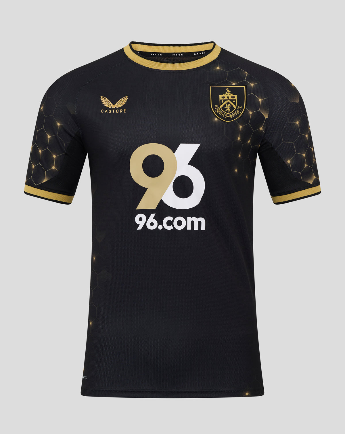 Burnley FC Men's 25/26 Third Short Sleeve Shirt - Caviar/Antique Gold