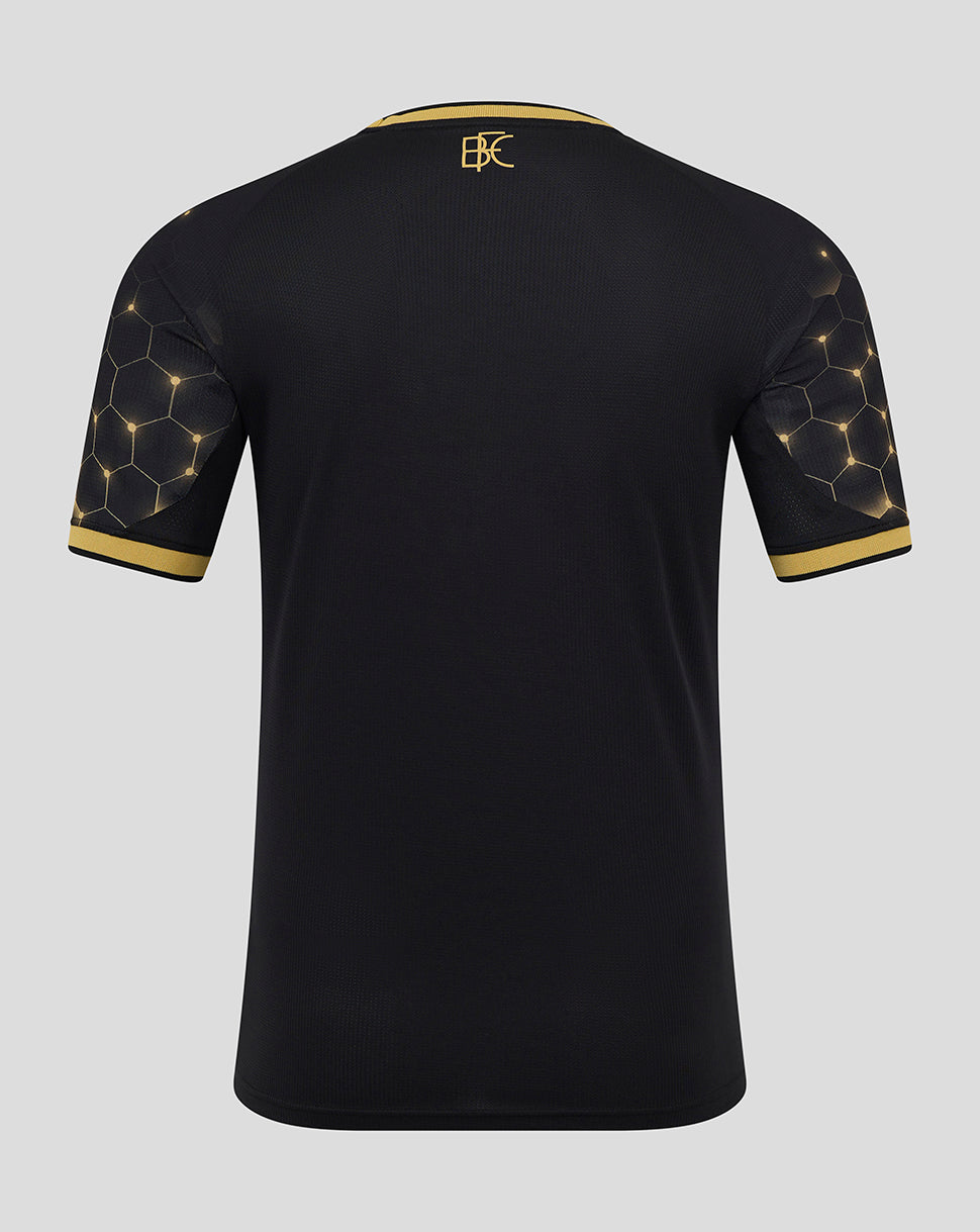 Burnley FC Men's 25/26 Third Short Sleeve Shirt - Caviar/Antique Gold
