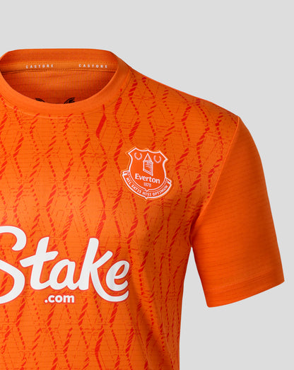 Everton FC Men's 25/26 Third Goalkeeper Shirt Sleeve Shirt - Red Orange