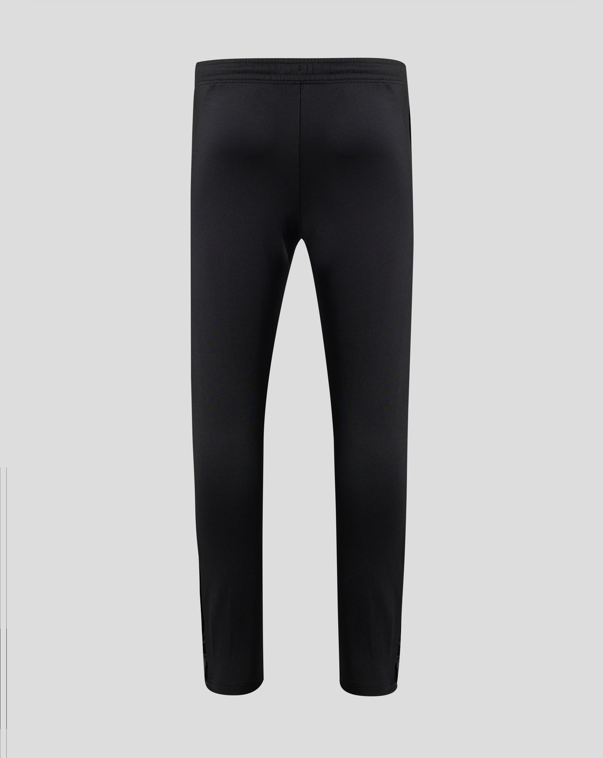 Back view of Everton FC men's 25/26 performance knit pants in black with an elastic waistband